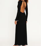 Robe longue moulante tricotée