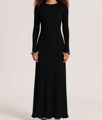 Robe longue moulante tricotée