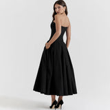Robe corset mi-longue décontractée