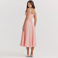 Robe mi-longue décontractée camisole