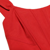 Robe corset mi-longue à lacets