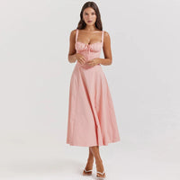 Robe mi-longue décontractée camisole
