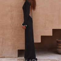 Robe longue moulante tricotée