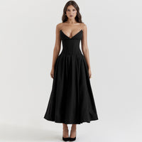 Robe corset mi-longue décontractée