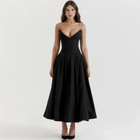 Robe corset mi-longue décontractée