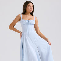 Robe mi-longue décontractée camisole