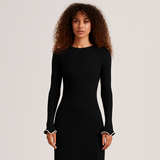 Robe longue moulante tricotée