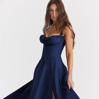 Robe mi-longue décontractée camisole
